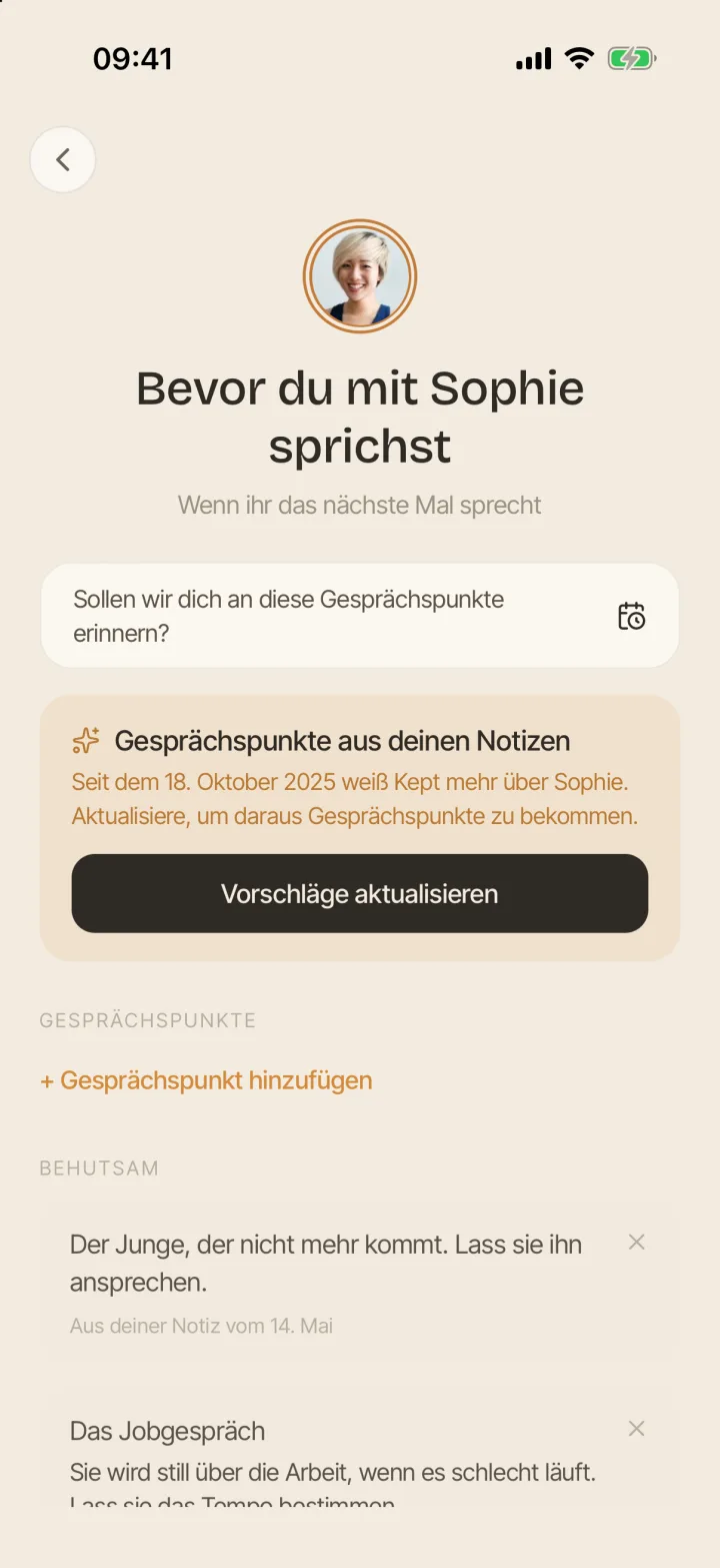Bevor du mit ihnen sprichst
