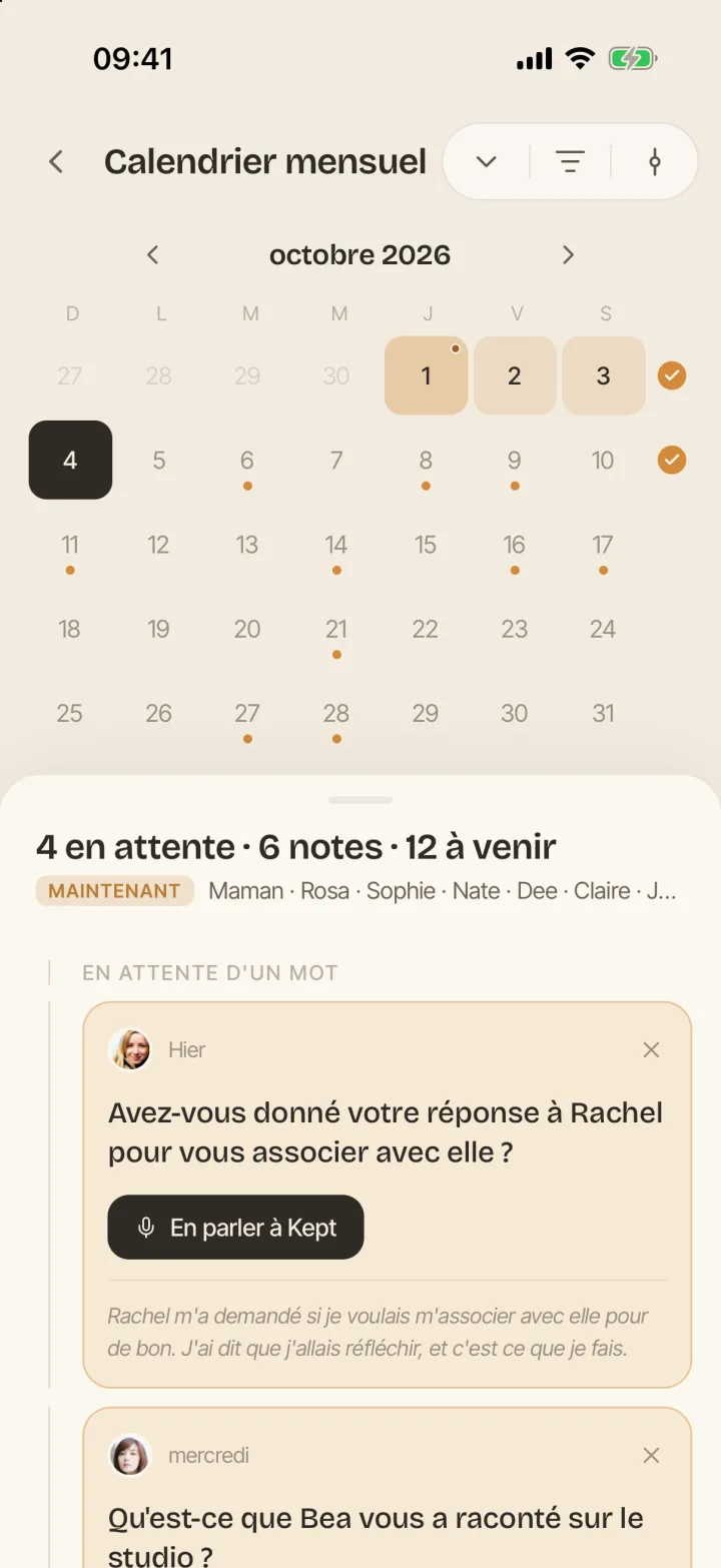 Un petit rappel, pas une liste de tâches