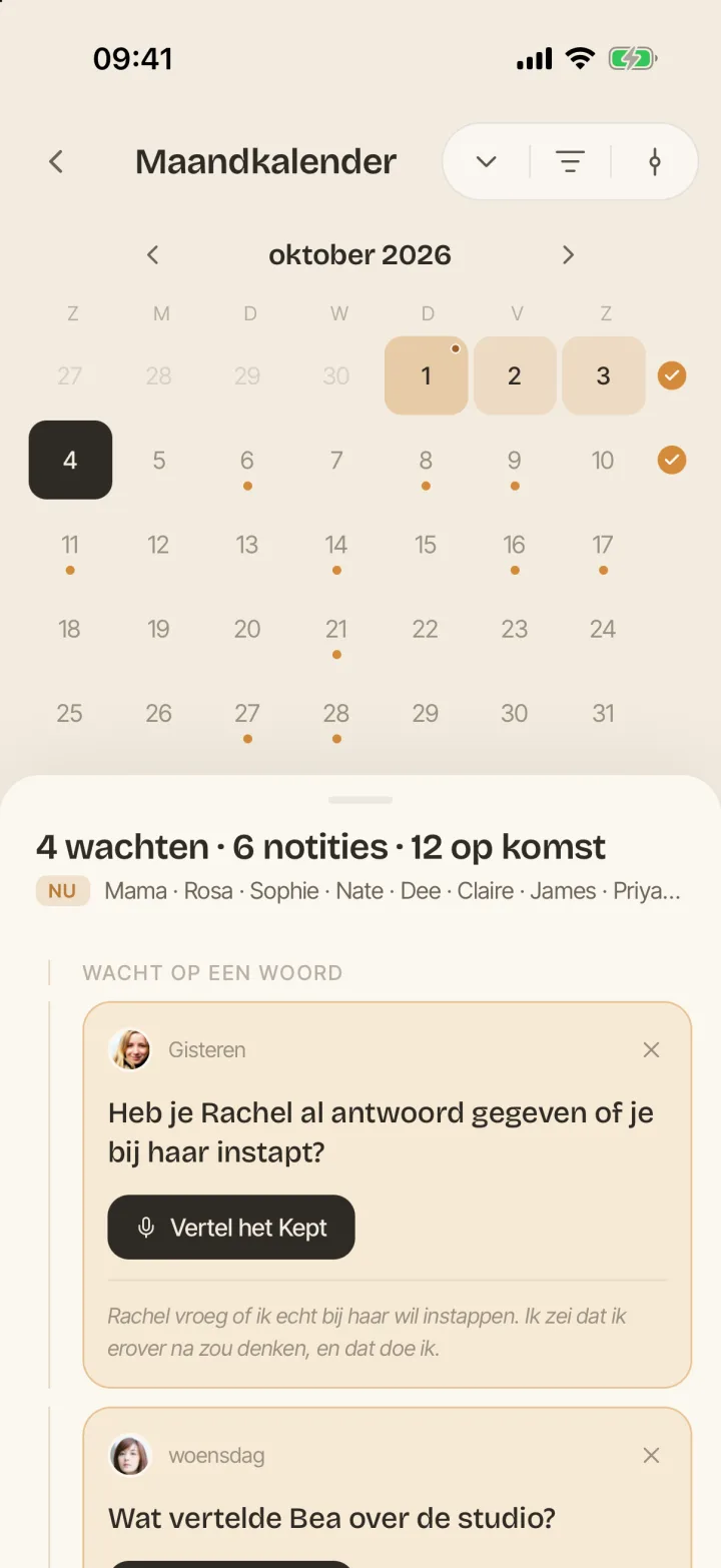 Een seintje, geen takenlijst